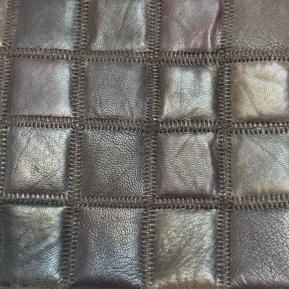 Elegant Brown Patchwork Shoulder Bag - image 4